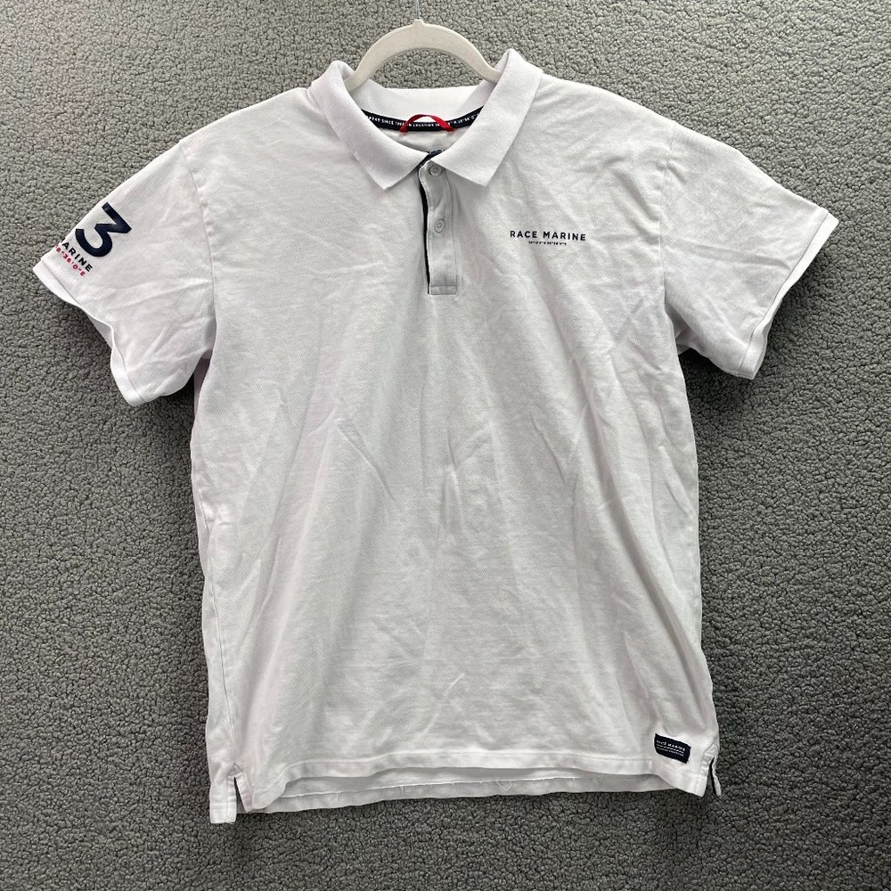 Race Marine Scandinavian Sportswear Men's Size 2XL White Polo Shirt